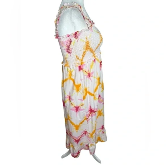 Rails Rumi Diamond Tie-Dye Smocked Midi Dress Size Small petite - Picture 5 of 15